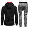 Men's Outdoor Lined Zip Up Hooded Sweatsuit Set Long Sleeve Top and Pants (Shoes Not Included)