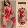 Style Bell Sex Underwear Suspender Open Crotch onesie Leather jacket Lace-up Free Uniform Seduction Passion Suit