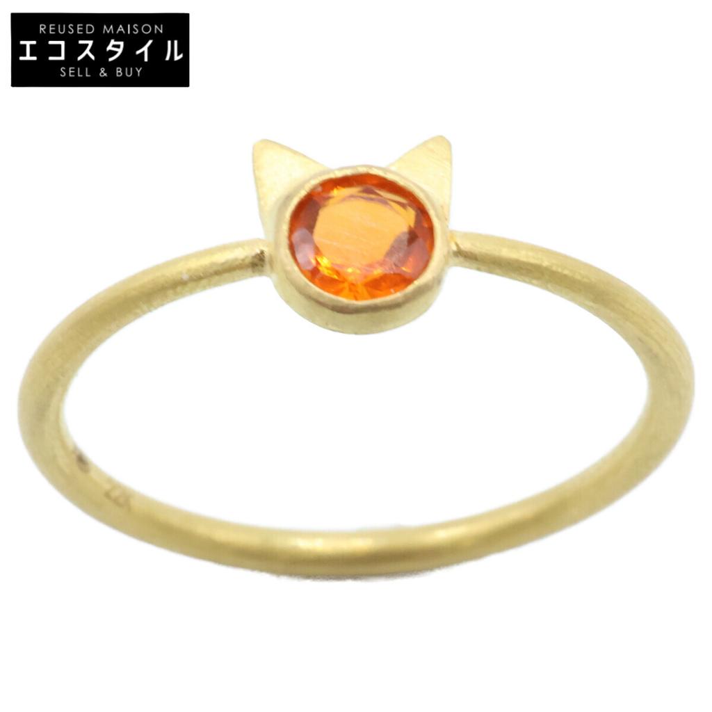 Marie-Helene De Taillac 22KYG Fire Opal Little Cat Ring 0.15ct Ring Ring 7 goldUsed