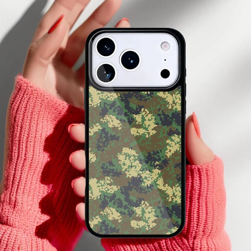 Camouflage Camo soft Phone Case for iPhone 17 16 15 14 13 Pro Max Back Cover for 12 11 Pro Coque