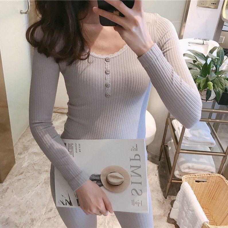 Women's Autumn & Winter Warm Body Shaping Cotton Underwear Set
