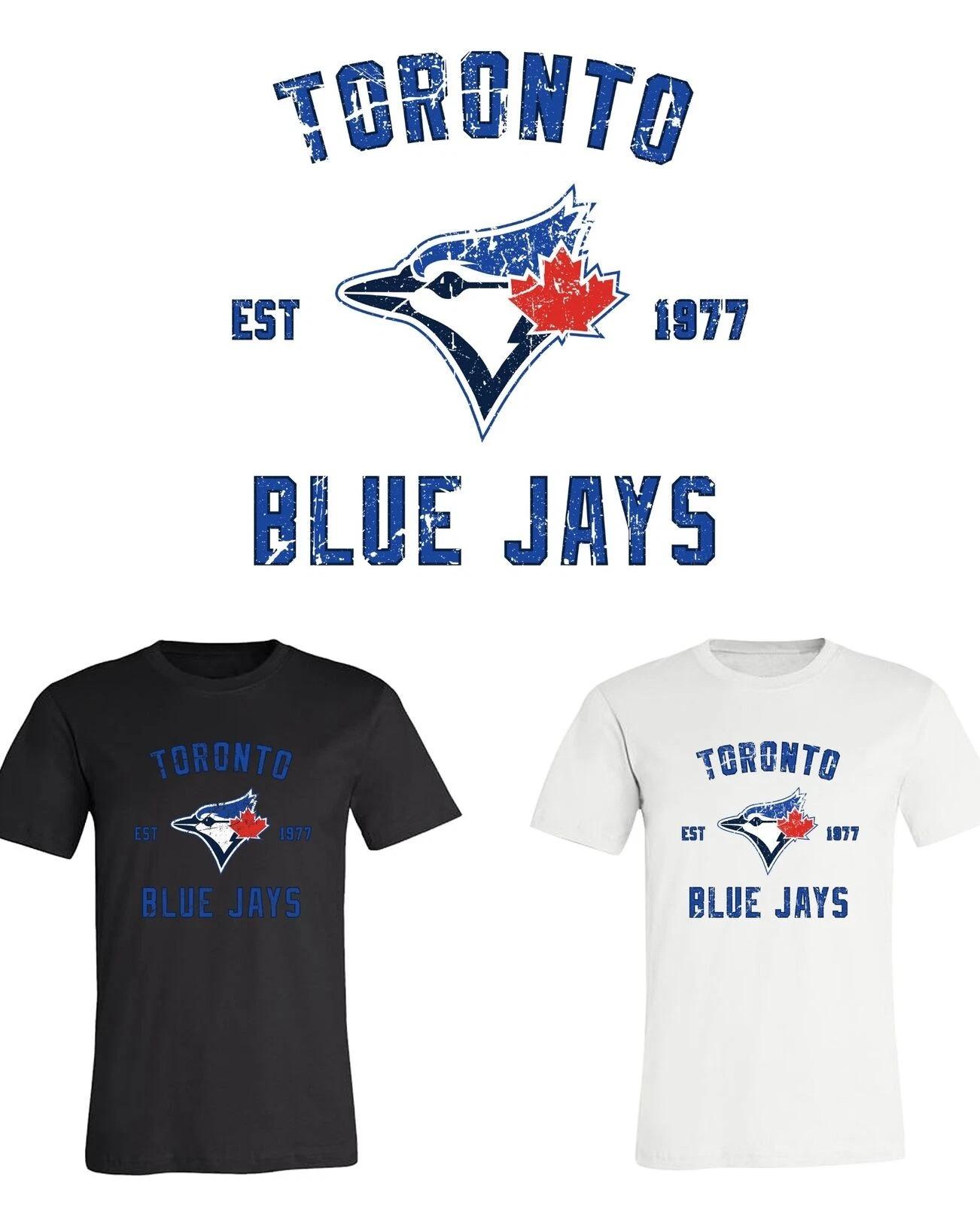 Toronto Blue Jays Est Distressed logo T-Shirt Size Youth-Adult 6XL FAST Ship! S