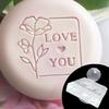 Valentines Day Acrylic Clear Seal Natural Organic Soap Making Tool Accessories Love Heart Pattern Soap Stamp Block