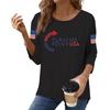 Women's Casual Fashionable Sexy Comfortable Neck Three-Quarter Sleeve Top