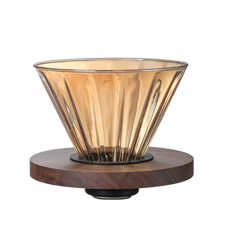 New thickened glass coffee pot American sharing pot set coffee filter