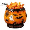 Reusable Resin Snack Dish Halloween Pumpkin Candy Bowl, Orange Trick or Treat Basket, Seasonal Table Decor for Home Decorative Storage Party, Tabletop