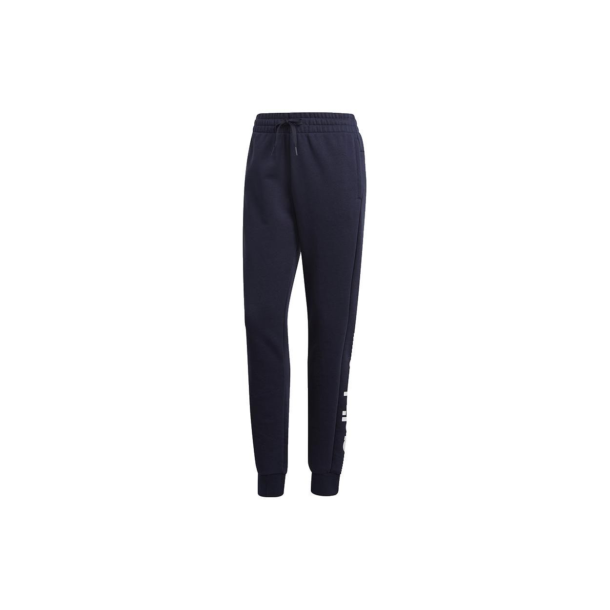 Adidas Letter Cuffed Casual Knitted Sports Pants Women Dark-Blue DU0697 S