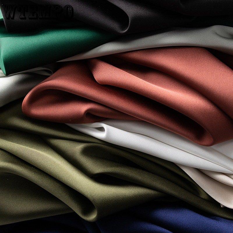 WTEMPO Women V-neck Sleeveless Blouses Elegant Silk Satin Vests Female Summer 2023 Casual Loose Tanks & Camis Solid Green Tops