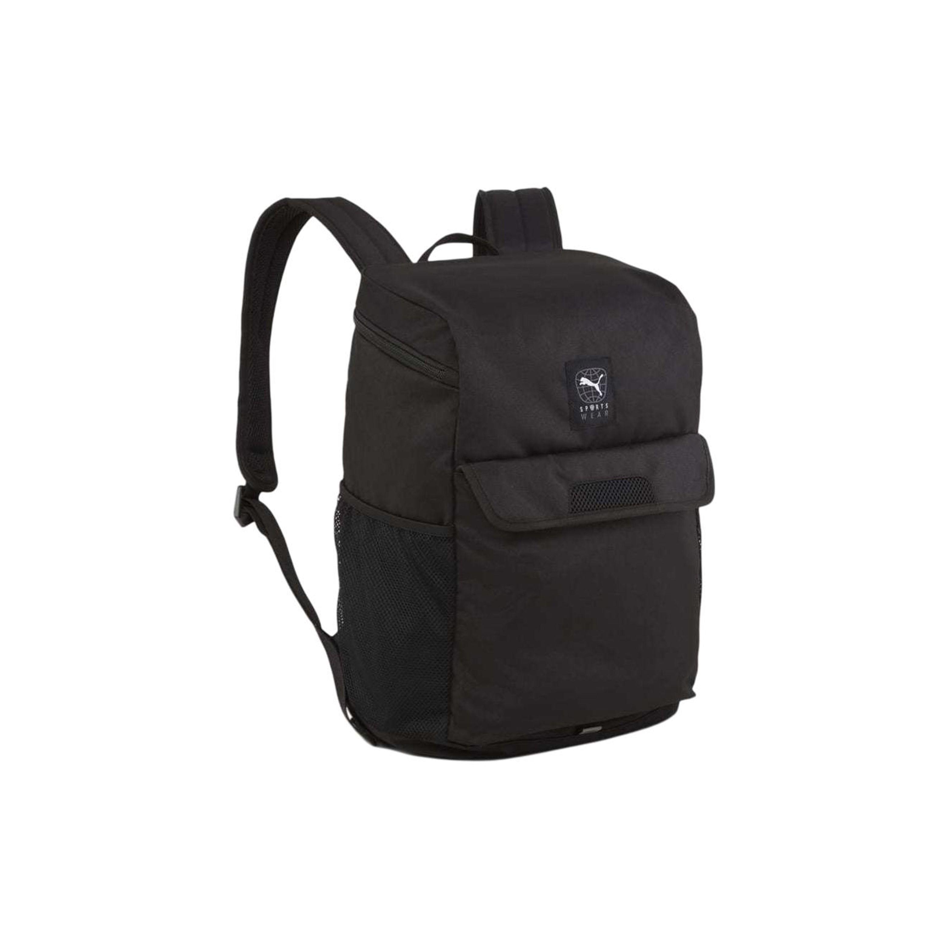 Puma Classic Sports Casual Recycled Material Backpack Unisex Backpack Black 090336-01 Black