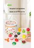Kids' Wooden Fruit Cutting Toy Set - Educational Role-Play Kitchen Bucket
