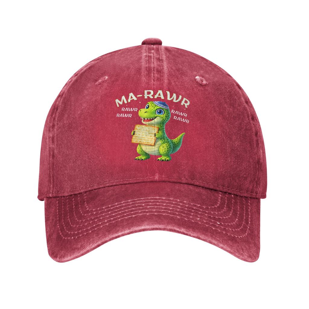 Funny Passover Dinosaur Ma Rawr Matzah Dino Unique Baseball Cap Hats Visor Protection Snapback Cotton tops gorras