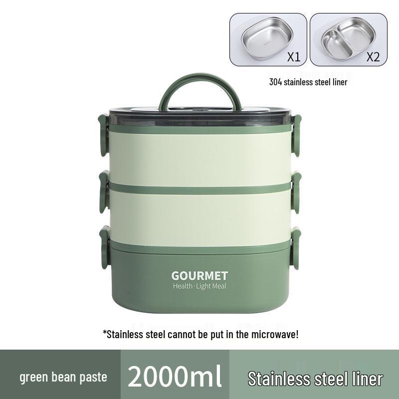 Microwaveable Insulated Lunch Box with Cutlery: Large Capacity Bento for Office Workers and Students