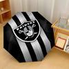 Las Vegas Raiders Print Auto 8?Ribs Folding Umbrella Wind Resistant Lightweight Automatic Umbrella For Daily Travel