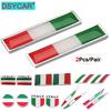 DSYCAR 2 st/par Bil 3D Metall Italien Flagga Emblem Märke Dekaler Klistermärke Bil Exteriör Tillbehör