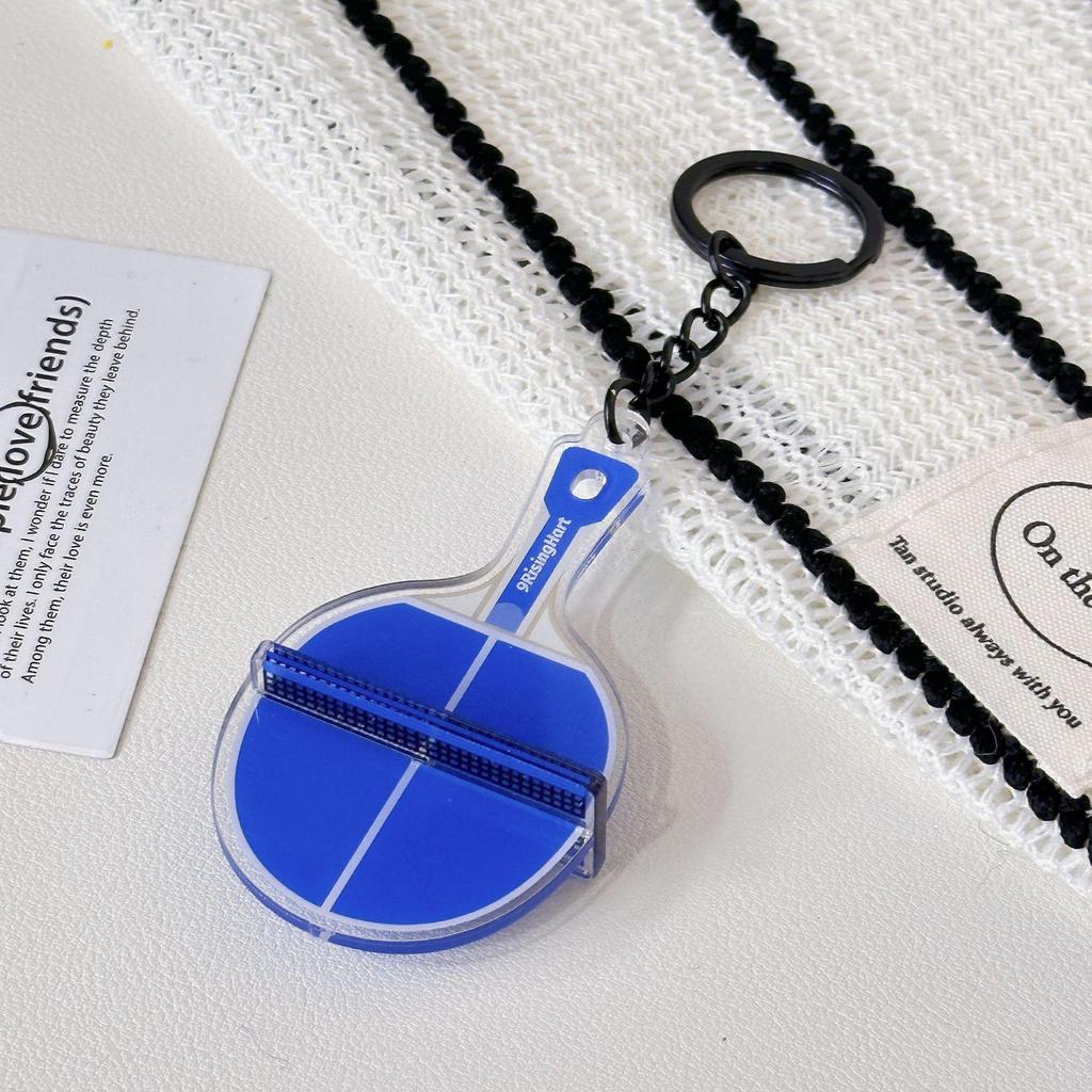 Acrylic Table Tennis Racket Keychain Pendant - Trendy Souvenir Gift