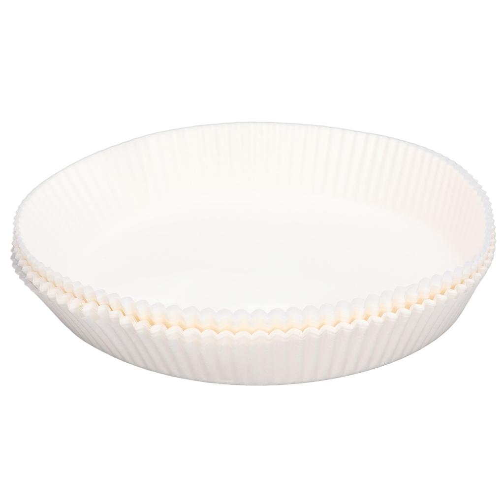 100 Pezzi Carta Rotonda Usa e Getta per Forno Resistente all'Olio Carta Assorbente per Friggitrice per Cucina Casalinga