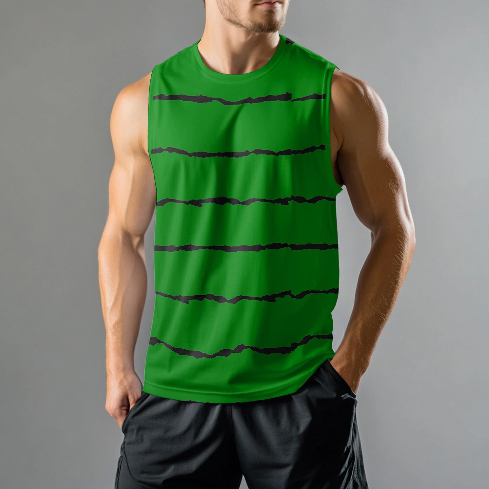 

Мужская мода принтованный спортивный повседневный жилет без рукавов XXL