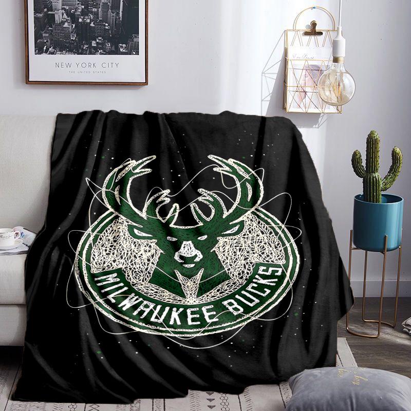 Bucks Team Logo Blanket Lightweight Flannel Bedding Blanket Perfect for Travel, Camping, Living Rooms, Offices, Sofas, Fan Christmas gift