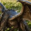 Resin Solar Dragon Fire Garden Light Solar Powered Solar Garden Light  for Lawn Yard Patio Decor