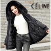 Autumn and Winter Parka Mid To Long Down Coat, Cotton Jacket Adding Velvet and Thickening Cotton Coat, Warm and Casual Cotton Jacket