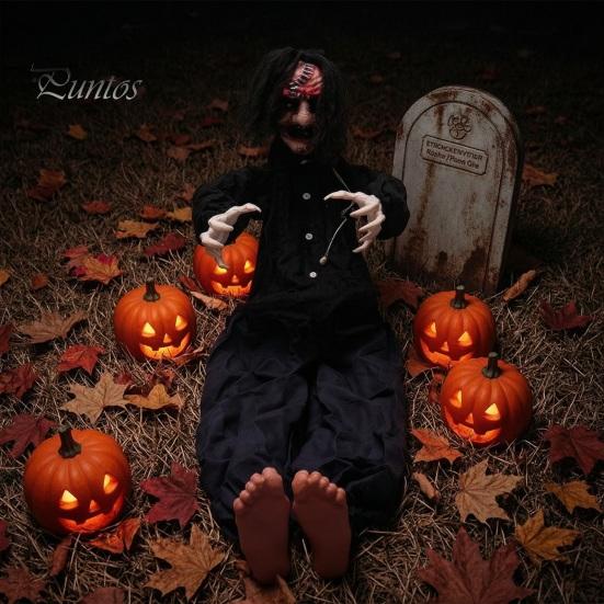 Decorazione Fantasma Zombie di Halloween Animata Attivata dal Suono, Spaventoso Oggetto di Scena per Casa Infestata con Movimento Spaventoso Attivato da Suono Ruggente,