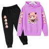 Kinder Mode Kapuzenpullover Junge Mädchen Kleinkind Pullover 3-12 Jahre Anime Niedliches Mädchen Druck Kleidung Lässiges Oberteil + Hose 2-teiliges Set Sportanzug