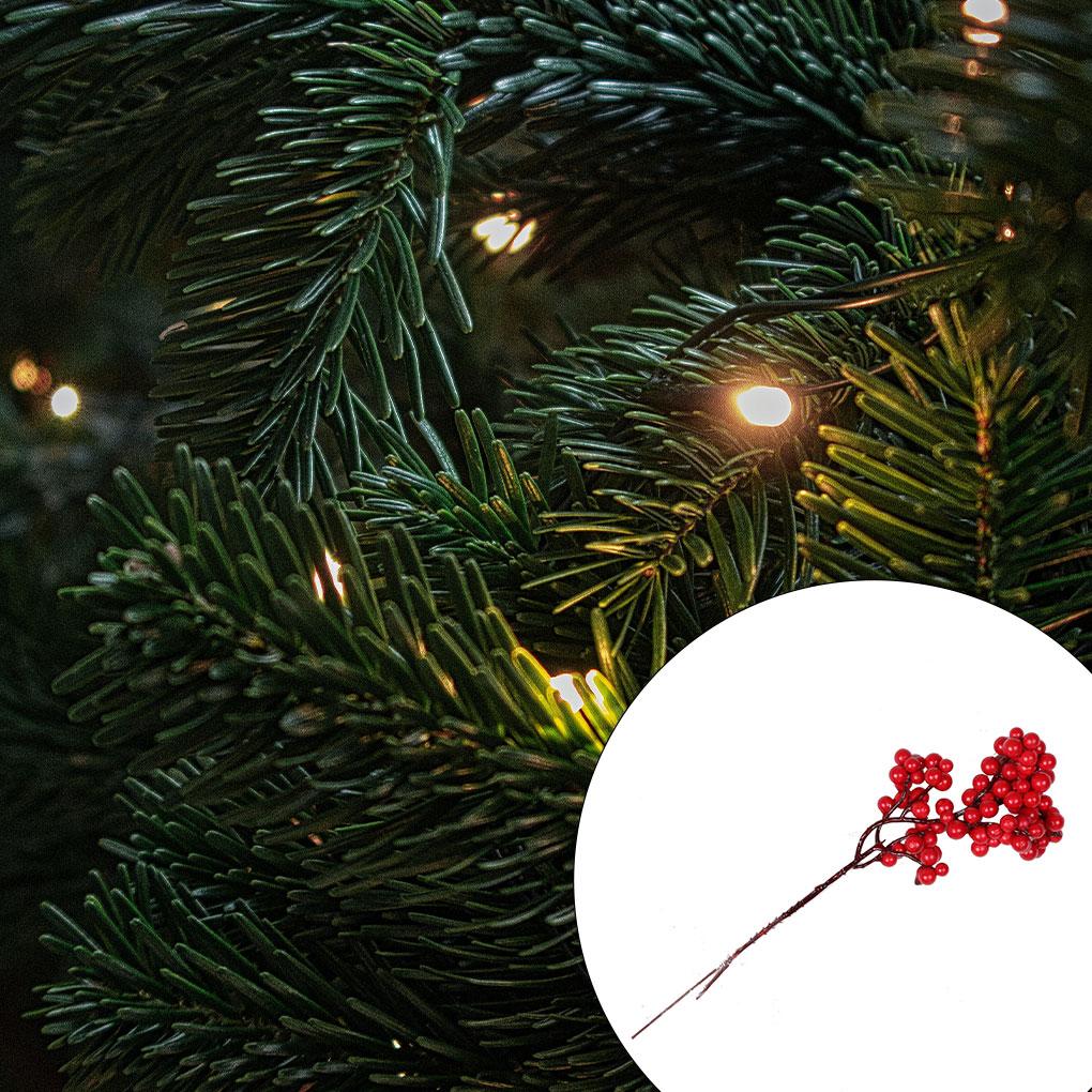 Christmas Artificial Red Berries Party Xmas Holiday Bouquet Cherry Decoration Dining Bar Hotel Office Photo Prop Garland