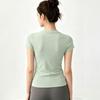 Fitness Yoga Clothes Short-sleeved T-shirt Female Slim and Thin High Elastic Breathable Quick-drying Pilates Running Top