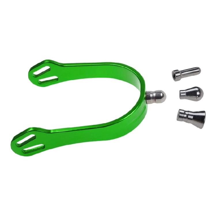 

Professional Cowboy Horse Spur With 4 Interchangeable Head Aluminum Alloy Horse Spur Horse Riding Accessories зелёный
