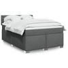 Vidaxl Continental Bed With Mattress, Dark Grey Fabric 140X190 Cm
