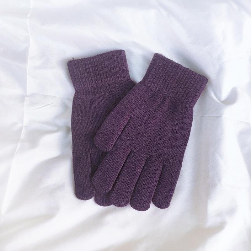 Warm Knitted Winter Gloves With Thermal Insulation Stretchy Cuff For Outdoor Commuting Hiking Cold Days