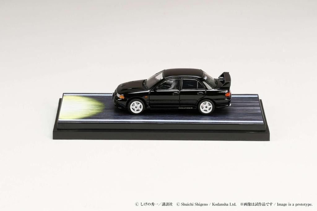 HJ64 Mitsubishi Lancer RS Evolution III Initial D VS Ryosuke Takahashi Kyoichi Sudo Driver Figure Included 1/64 (Finished Product)