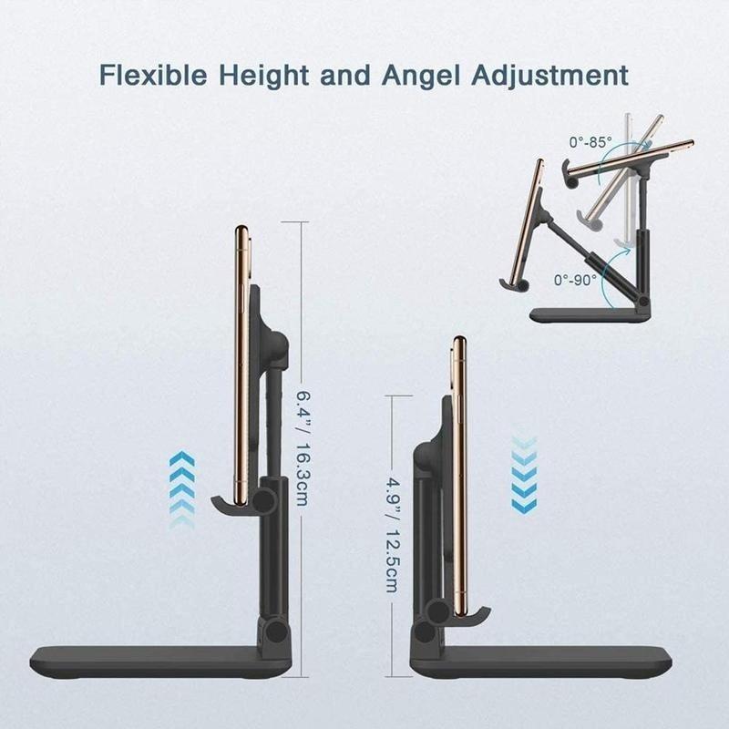 High Quality Metal Desktop Tablet Holder Table Cell Foldable Extend Support Desk Mobile Adjustable Phone Holder Stand