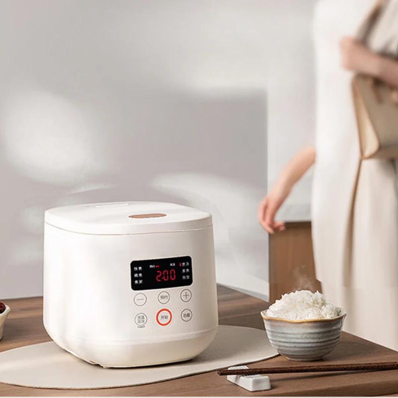 220V 2L Mini Rice Cooker Fully Automatic 24H Time Setting Rice Cooking Pot Electric Multi Cooker Smart Home Appliances