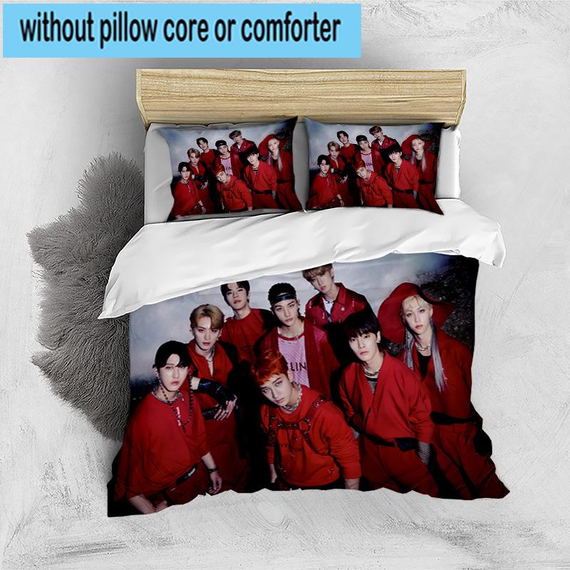 3PCS K-pop Group Stray 3pcs Bedding,Including 3PCS Duvet Cover And 2pcs Pillowcases Perfect for Christmas,Ideal for Bedroom, Dormitory