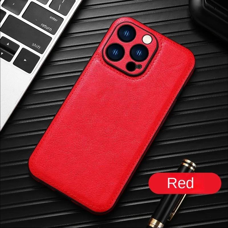 Husă de lux din piele pentru iPhone 16 15 14 13 12 11 Pro Max X XR XS 7 8 Plus SE, husă de protecție pentru camera foto Business