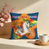 Fashion RRainbow Briteied Cushion Cover Stylish Washable Pillow Cover Ideal for Couch Bedroom Car Decoration