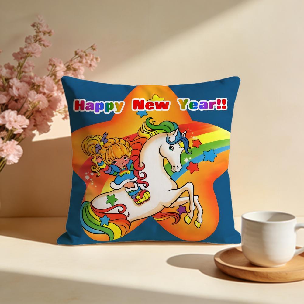 

Fashion RRainbow Briteied Cushion Cover Stylish Washable Pillow Cover Ideal for Couch Bedroom Car Decoration 30X30cm