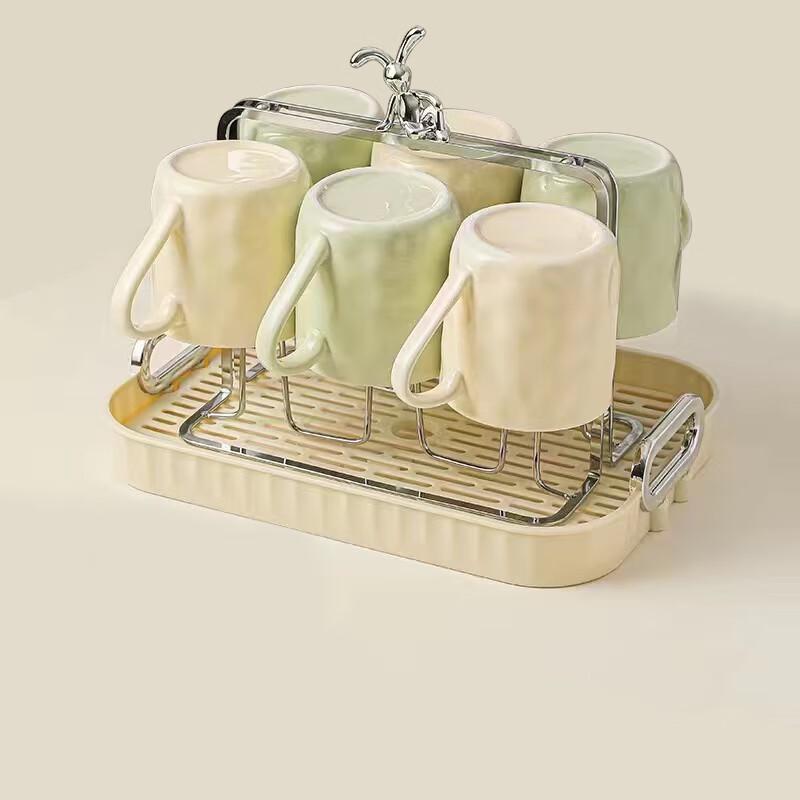 Naijiang Cream Style Ceramic Tea & Water Cup Set