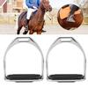 Riding Equestrian Plating Iron Horse Stirrups With Black Rubber Horse Mat