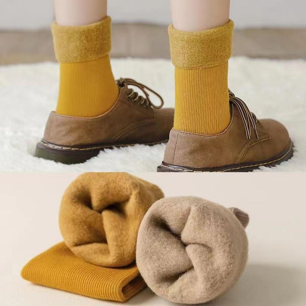 10-1 Women's Winter Warm Mid Tube Socks - Elastic Edge with Thickened Ribbed Design, Available In Multiple Colors, Suitable for Casual and Formal Wear