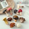 Mini Mushroom Refrigerator Magnet Fruit Refrigerator Decoration Pegboard Art Decoration 3D Ornament