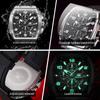 Reloj de Cuarzo Impermeable Multifunción con Forma de Barril para Hombre Oulishi