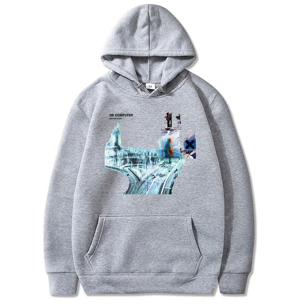 New Radiohead Ok Computer Cd Lp Vinyl Poster In Rainbows Thom Yorke Fashion New Style Popular Classic Hoodies Couple Streetwear