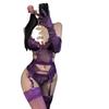 Sex Underwear Sexy Purple Steel Rim Suspender Heavy Industry Sexy Lace Embroidery Silk Rim Thin