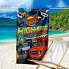 1pc Blaze and the Monster Machines Beach Towel, Beach and Seaside Swimming Pool Equipment, Fashion Pattern, Rectangular, Travel Essentials