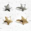 1 Pair Hairpins Five-Pointed Star Shape Hair Clips Metal Texture Side Bang Hair Pins Fade-Resistant Hair Accessory