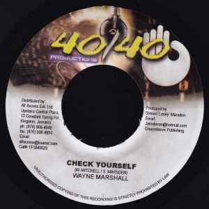 7inch Record WAYNE MARSHALL - Check Yourself FFSM0029 40/40 Productio 2002 Jamaica Reggae, Ska & Dub Used