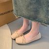 Flat Shoes French Bow Women's Shoes Red Small Single Shoes Ballet Shoes Spring and Summer New Ladyshoes Soft-soled Shoes Women