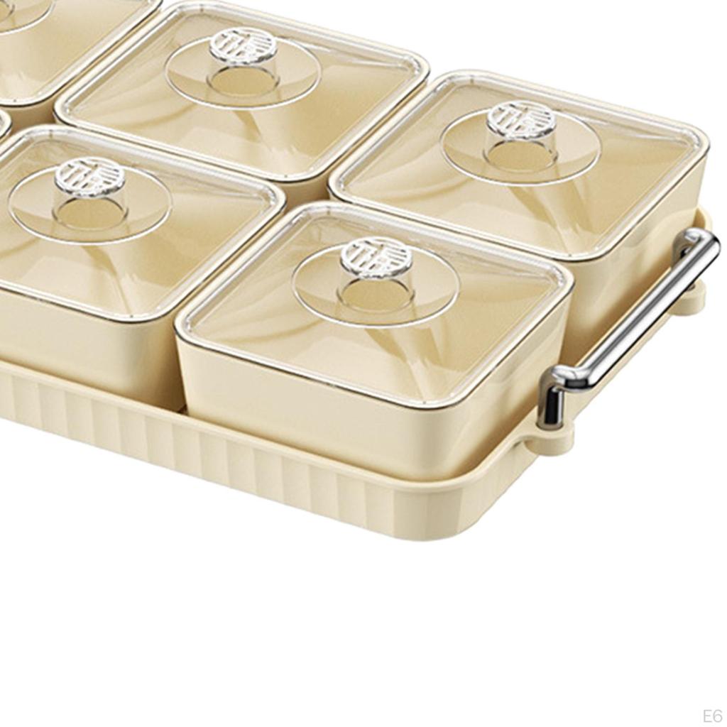 Candy Serving Tray Compartment Multiuse Food Storage Moveable Bowl Veggie Dish for Nuts